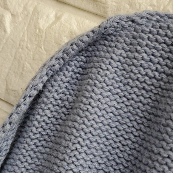 Cozy Chelsea & Theodore Beachy Blue Cotton Oversized Knit Spring Sweater NWT - Picture 5 of 8